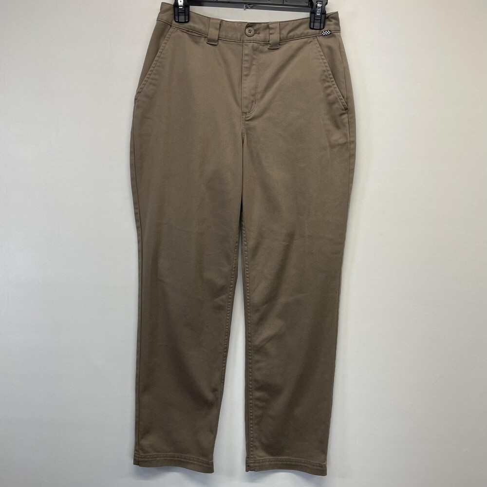 VANS Chino Pants Womens 25 (27" Inseam) Beige Slim Fit Tapered Stretch Trousers